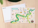 Edmonton Map Postcard