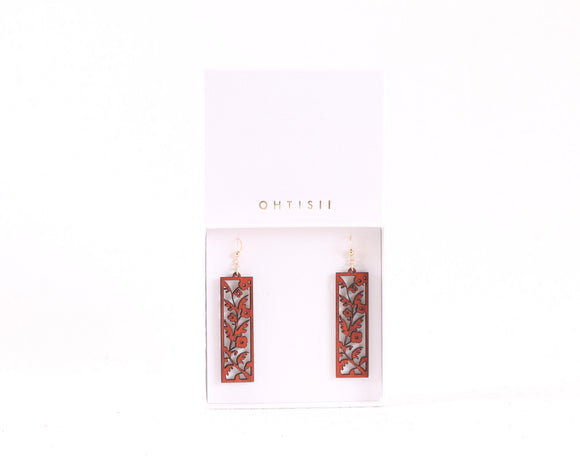 Ohtisii - Floral Mural Earrings (Gold)