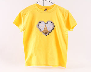 Pixel Heart Alberta Legislature T-shirt - Youth