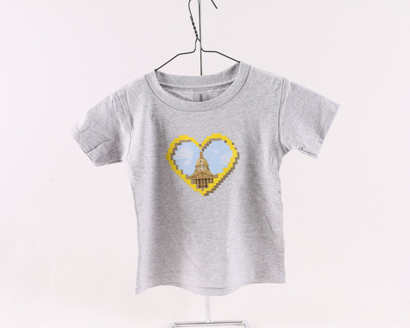 Pixel Heart Alberta Legislature T-shirt - Toddler