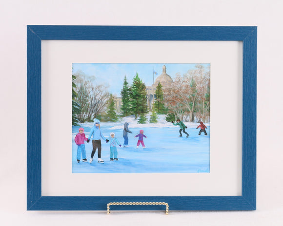 Skating at the Legislature Art Print