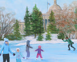 Skating at the Legislature Art Print