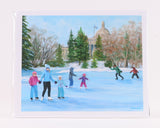 Skating at the Legislature Art Print