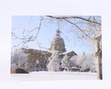 Winter at the Alberta Legislature Blank Greeting Card