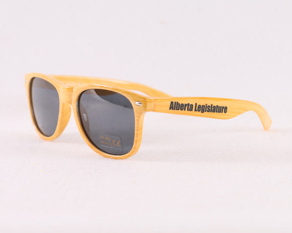 Alberta Legislature Wood Grain Acetate Sunglasses