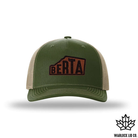 Berta Leather Patch Adjustable Snapback Hat