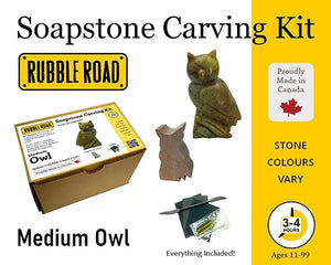 Owl Soapstone Carving Kits