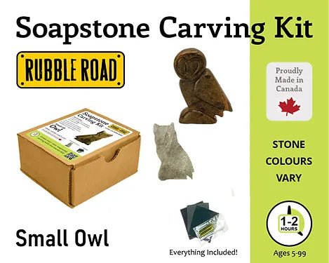 Owl Soapstone Carving Kits