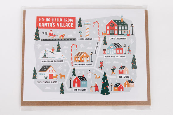 Santa's Village Christmas Card